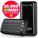 Carregador Portátil Power Bank 20000mAh Rápido, Design Estético Favo de Mel para Celular e Viagem