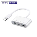 Leitor de cartões multifuncional 3 em 1 USB/Tipo C com OTG, compatível com cartões SD e TF, leitor de cartões de memória USB para MacBook, laptop e Samsung.
