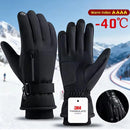 Luvas de inverno GTUBIKE, quentes e resistentes ao frio, ideais para ciclismo, esqui e atividades ao ar livre. Luvas grossas e resistentes ao frio, impermeáveis e compatíveis com telas sensíveis ao toque. Perfeitas para camping.