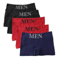 Conjunto de 5 Cuecas Boxer Masculinas Finas e Altamente Elásticas, Confortáveis, de Cor Lisa, Respiráveis e Lisas.