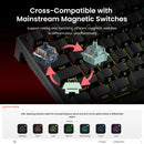 Teclado AKKO TAC75 HE com Switch Magnético, 75%, para Jogos, Resposta Rápida de 0,005mm, RGB 8K, com Fio, Personalizável para Esports.