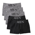 Conjunto de 5 Cuecas Boxer Masculinas Finas e Altamente Elásticas, Confortáveis, de Cor Lisa, Respiráveis e Lisas.