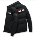 Casaco curto masculino grosso e quente para outono e inverno, jaqueta casual masculina estampada com zíper à prova de vento para atividades ao ar livre, tamanhos M-5XL.