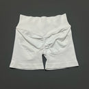 HISTELLO Shorts Esportivos Femininos Impacto Sem Costura Cintura Baixa Efeito Empina Bumbum Levanta Elástico Academia Ioga Treino Fitness Leggings Curtas