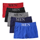 Conjunto de 5 Cuecas Boxer Masculinas Finas e Altamente Elásticas, Confortáveis, de Cor Lisa, Respiráveis e Lisas.
