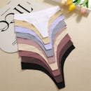 Conjunto de 4 calcinhas femininas ultrafinas e sem costura, invisíveis, fio dental sexy em seda gelada, cintura baixa, respiráveis, estilo biquíni, lingerie elástica.