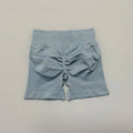 HISTELLO Shorts Esportivos Femininos Impacto Sem Costura Cintura Baixa Efeito Empina Bumbum Levanta Elástico Academia Ioga Treino Fitness Leggings Curtas