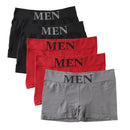 Conjunto de 5 Cuecas Boxer Masculinas Finas e Altamente Elásticas, Confortáveis, de Cor Lisa, Respiráveis e Lisas.