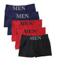 Conjunto de 5 Cuecas Boxer Masculinas Finas e Altamente Elásticas, Confortáveis, de Cor Lisa, Respiráveis e Lisas.
