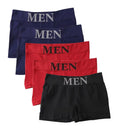Conjunto de 5 Cuecas Boxer Masculinas Finas e Altamente Elásticas, Confortáveis, de Cor Lisa, Respiráveis e Lisas.