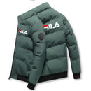 Casaco curto masculino grosso e quente para outono e inverno, jaqueta casual masculina estampada com zíper à prova de vento para atividades ao ar livre, tamanhos M-5XL.