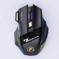 Mouse Gamer Sem Fio USB IMICE GW-X7 3200DPI Modo Duplo Recarregável 7 Teclas 2.4Ghz Silencioso Bluetooth LED com Efeito de Respiração em 7 Cores