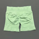 HISTELLO Shorts Esportivos Femininos Impacto Sem Costura Cintura Baixa Efeito Empina Bumbum Levanta Elástico Academia Ioga Treino Fitness Leggings Curtas