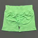 HISTELLO Shorts Esportivos Femininos Impacto Sem Costura Cintura Baixa Efeito Empina Bumbum Levanta Elástico Academia Ioga Treino Fitness Leggings Curtas