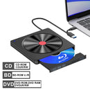 Leitor de Blu-ray externo, USB 3.0 e Type-C, gravador de DVD/CD – Leitor de Blu-ray portátil para laptop, Windows/Linux/Mac OS