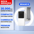 Carregador Portátil Power Bank 20000mAh Rápido, Design Estético Favo de Mel para Celular e Viagem