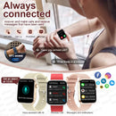 Relógio Inteligente Feminino e Masculino com IA para Diagnóstico, Monitoramento de Frequência Cardíaca e Variabilidade da Frequência Cardíaca (HRV+PPG), IP68, NFC, Design Moderno e Esportivo - Lançamento de 2025