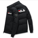 Casaco curto masculino grosso e quente para outono e inverno, jaqueta casual masculina estampada com zíper à prova de vento para atividades ao ar livre, tamanhos M-5XL.