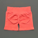 HISTELLO Shorts Esportivos Femininos Impacto Sem Costura Cintura Baixa Efeito Empina Bumbum Levanta Elástico Academia Ioga Treino Fitness Leggings Curtas