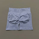 HISTELLO Shorts Esportivos Femininos Impacto Sem Costura Cintura Baixa Efeito Empina Bumbum Levanta Elástico Academia Ioga Treino Fitness Leggings Curtas