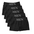 Conjunto de 5 Cuecas Boxer Masculinas Finas e Altamente Elásticas, Confortáveis, de Cor Lisa, Respiráveis e Lisas.