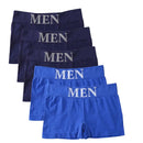 Conjunto de 5 Cuecas Boxer Masculinas Finas e Altamente Elásticas, Confortáveis, de Cor Lisa, Respiráveis e Lisas.