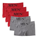Conjunto de 5 Cuecas Boxer Masculinas Finas e Altamente Elásticas, Confortáveis, de Cor Lisa, Respiráveis e Lisas.