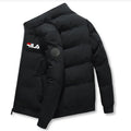 Casaco curto masculino grosso e quente para outono e inverno, jaqueta casual masculina estampada com zíper à prova de vento para atividades ao ar livre, tamanhos M-5XL.