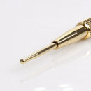 Caneta de acupuntura retrátil com ponta dupla para massagem reflexológica facial, ideal para cuidados com os ouvidos. Possui ponta de contato e massageador para o rosto.