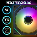 Ventoinha para CPU PRISM 4 PRO ARGB, 4 pinos PWM, silenciosa, para gabinete, 120 mm, espelhamento infinito, 5 V, 3 pinos, sincronização de luz da placa-mãe.