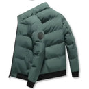Casaco curto masculino grosso e quente para outono e inverno, jaqueta casual masculina estampada com zíper à prova de vento para atividades ao ar livre, tamanhos M-5XL.