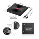 Leitor de Blu-ray externo, USB 3.0 e Type-C, gravador de DVD/CD – Leitor de Blu-ray portátil para laptop, Windows/Linux/Mac OS