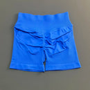 HISTELLO Shorts Esportivos Femininos Impacto Sem Costura Cintura Baixa Efeito Empina Bumbum Levanta Elástico Academia Ioga Treino Fitness Leggings Curtas