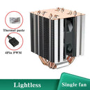 Cooler para CPU com 6 Heat Pipes, 4 Pinos PWM, Silencioso, para PC, Compatível com Intel LGA 1366 1700 1200 1150 1151 1155 2011 X79 X99 AM3 AM4 AM5