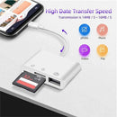 Leitor de cartões multifuncional 3 em 1 USB/Tipo C com OTG, compatível com cartões SD e TF, leitor de cartões de memória USB para MacBook, laptop e Samsung.