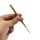 Caneta de acupuntura retrátil com ponta dupla para massagem reflexológica facial, ideal para cuidados com os ouvidos. Possui ponta de contato e massageador para o rosto.