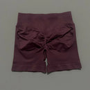 HISTELLO Shorts Esportivos Femininos Impacto Sem Costura Cintura Baixa Efeito Empina Bumbum Levanta Elástico Academia Ioga Treino Fitness Leggings Curtas