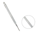 Caneta de acupuntura retrátil com ponta dupla para massagem reflexológica facial, ideal para cuidados com os ouvidos. Possui ponta de contato e massageador para o rosto.