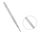 Caneta de acupuntura retrátil com ponta dupla para massagem reflexológica facial, ideal para cuidados com os ouvidos. Possui ponta de contato e massageador para o rosto.