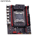 Kit de placa-mãe Qiyida X99 LGA2011 com 3 processadores Xeon E5 2680 V4, 2 slots de 8GB, 16GB de memória DDR4 3200MHz, 4 canais NVMe, USB 3.0, SATA 3.0 e interface TPM 2.0.
