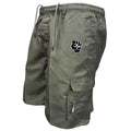 Bermuda masculina de verão, estilo militar, em algodão de alta qualidade, com vários bolsos, ideal para uso casual em atividades ao ar livre.