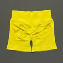 HISTELLO Shorts Esportivos Femininos Impacto Sem Costura Cintura Baixa Efeito Empina Bumbum Levanta Elástico Academia Ioga Treino Fitness Leggings Curtas