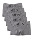 Conjunto de 5 Cuecas Boxer Masculinas Finas e Altamente Elásticas, Confortáveis, de Cor Lisa, Respiráveis e Lisas.