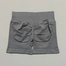 HISTELLO Shorts Esportivos Femininos Impacto Sem Costura Cintura Baixa Efeito Empina Bumbum Levanta Elástico Academia Ioga Treino Fitness Leggings Curtas
