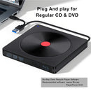Leitor de Blu-ray externo, USB 3.0 e Type-C, gravador de DVD/CD – Leitor de Blu-ray portátil para laptop, Windows/Linux/Mac OS