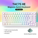 Teclado AKKO TAC75 HE com Switch Magnético, 75%, para Jogos, Resposta Rápida de 0,005mm, RGB 8K, com Fio, Personalizável para Esports.