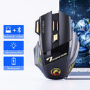 Mouse Gamer Sem Fio USB IMICE GW-X7 3200DPI Modo Duplo Recarregável 7 Teclas 2.4Ghz Silencioso Bluetooth LED com Efeito de Respiração em 7 Cores