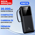 Carregador Portátil Power Bank 20000mAh Rápido, Design Estético Favo de Mel para Celular e Viagem