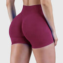 HISTELLO Shorts Esportivos Femininos Impacto Sem Costura Cintura Baixa Efeito Empina Bumbum Levanta Elástico Academia Ioga Treino Fitness Leggings Curtas