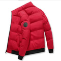 Casaco curto masculino grosso e quente para outono e inverno, jaqueta casual masculina estampada com zíper à prova de vento para atividades ao ar livre, tamanhos M-5XL.